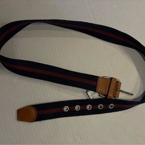 Old Navy Men's Canvas Belt Small Navy and Burgundy